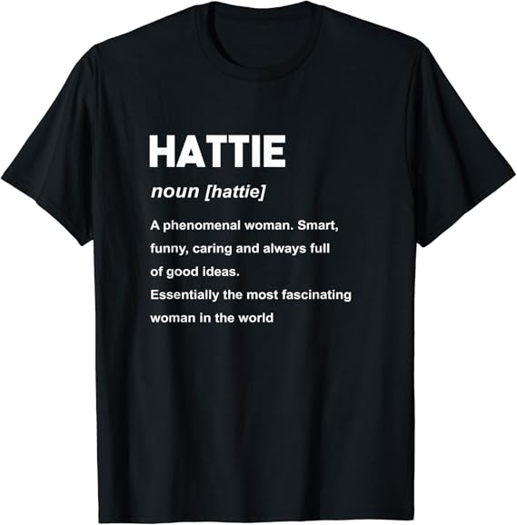 Hattie Name TShirt Amazon.co.uk Fashion